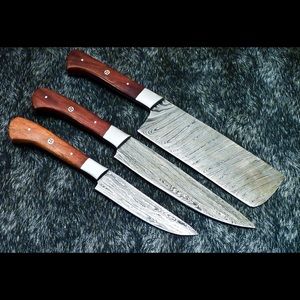 Handmade Damascus steel Chef Knives set